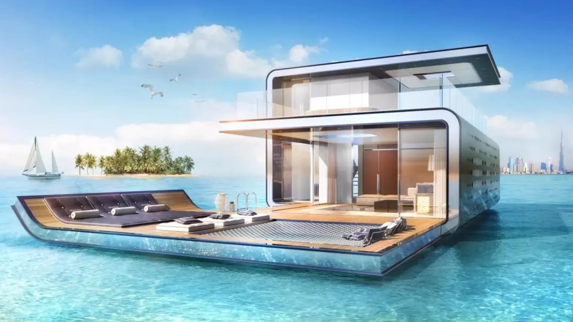 Villa flottante hippocampe de 2 chambres dans les îles du monde à Dubaï - Bon retour sur investissement